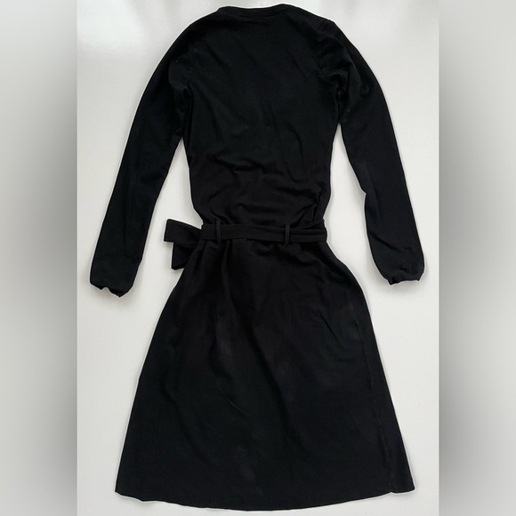 Standard James Perse Black V-neck Henley Long-sleeve Dress Size Small - Picture 6 of 10